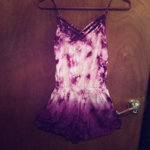 Purple Tie Dye Romper